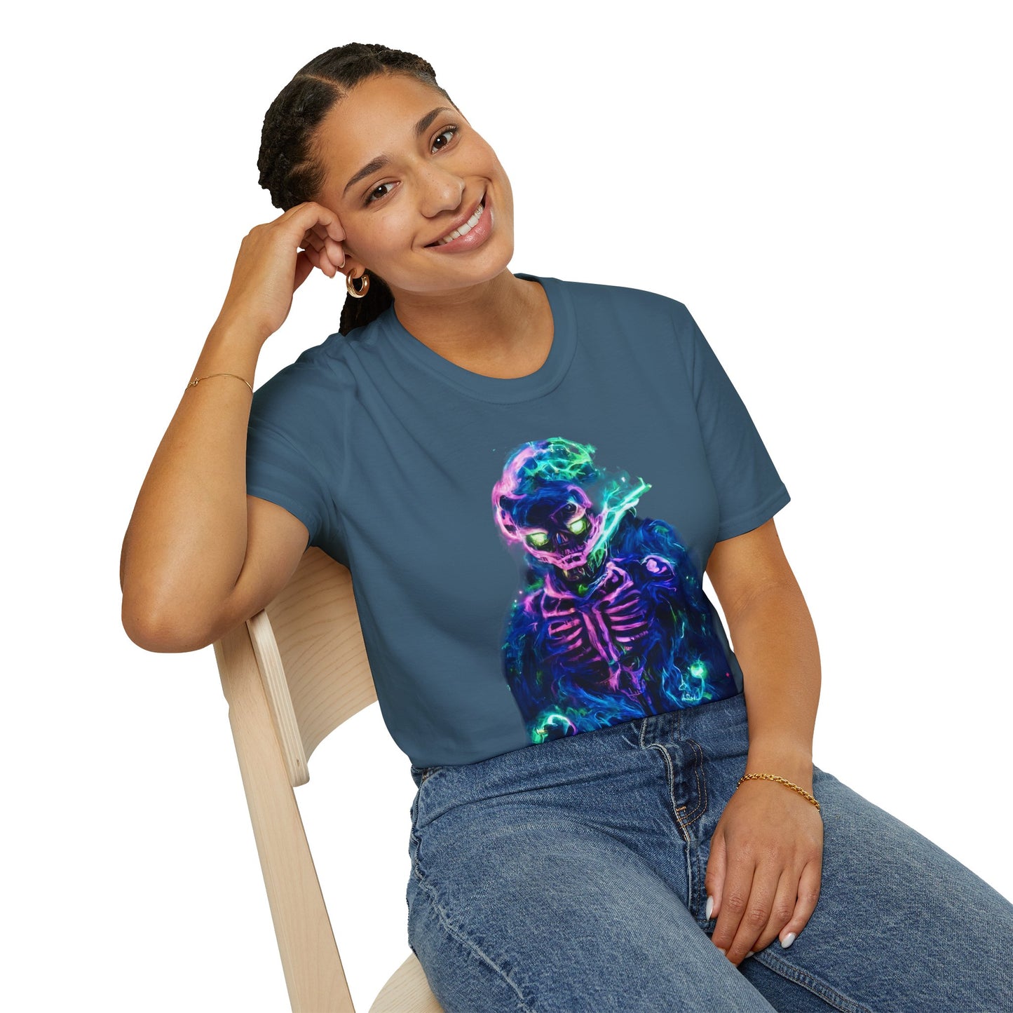 Skeleton Purple Fire T-Shirt