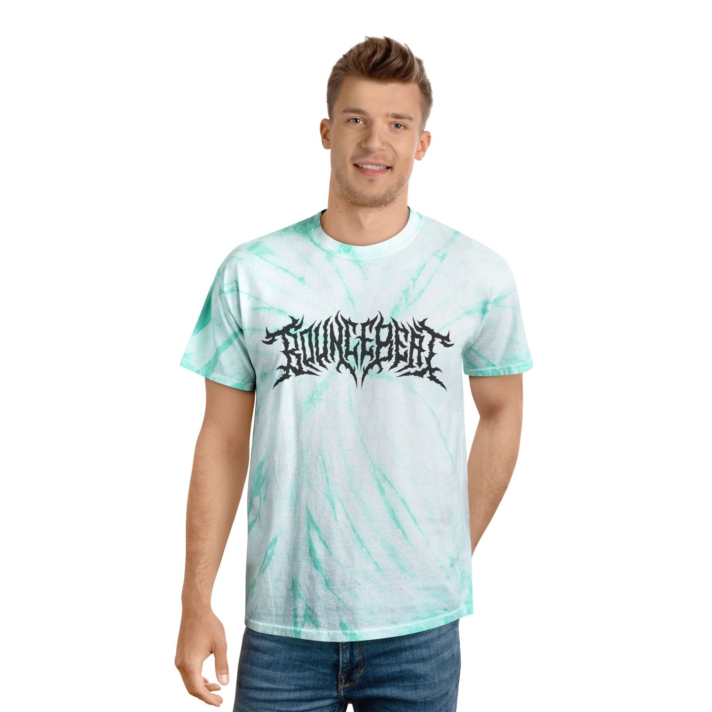 Bounce Beat Cyclone Tie-Dye Tee - Vibrant Yellow Graphic Shirt for Casual Style Party Raves Music Lovers