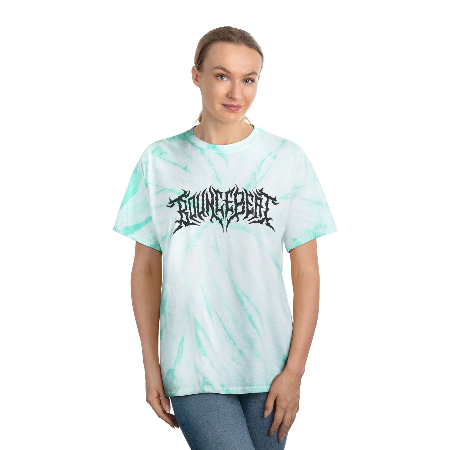 Bounce Beat Cyclone Tie-Dye Tee - Vibrant Yellow Graphic Shirt for Casual Style Party Raves Music Lovers