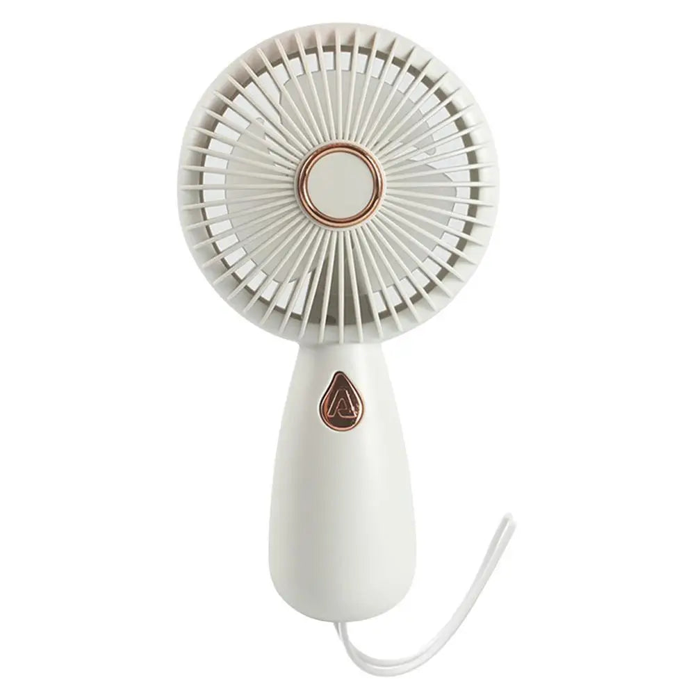 Mini Handheld Small Fan with Low Noise Compact and Portable USB Charging Small Handheld Fan with Dazzling Light for Travel