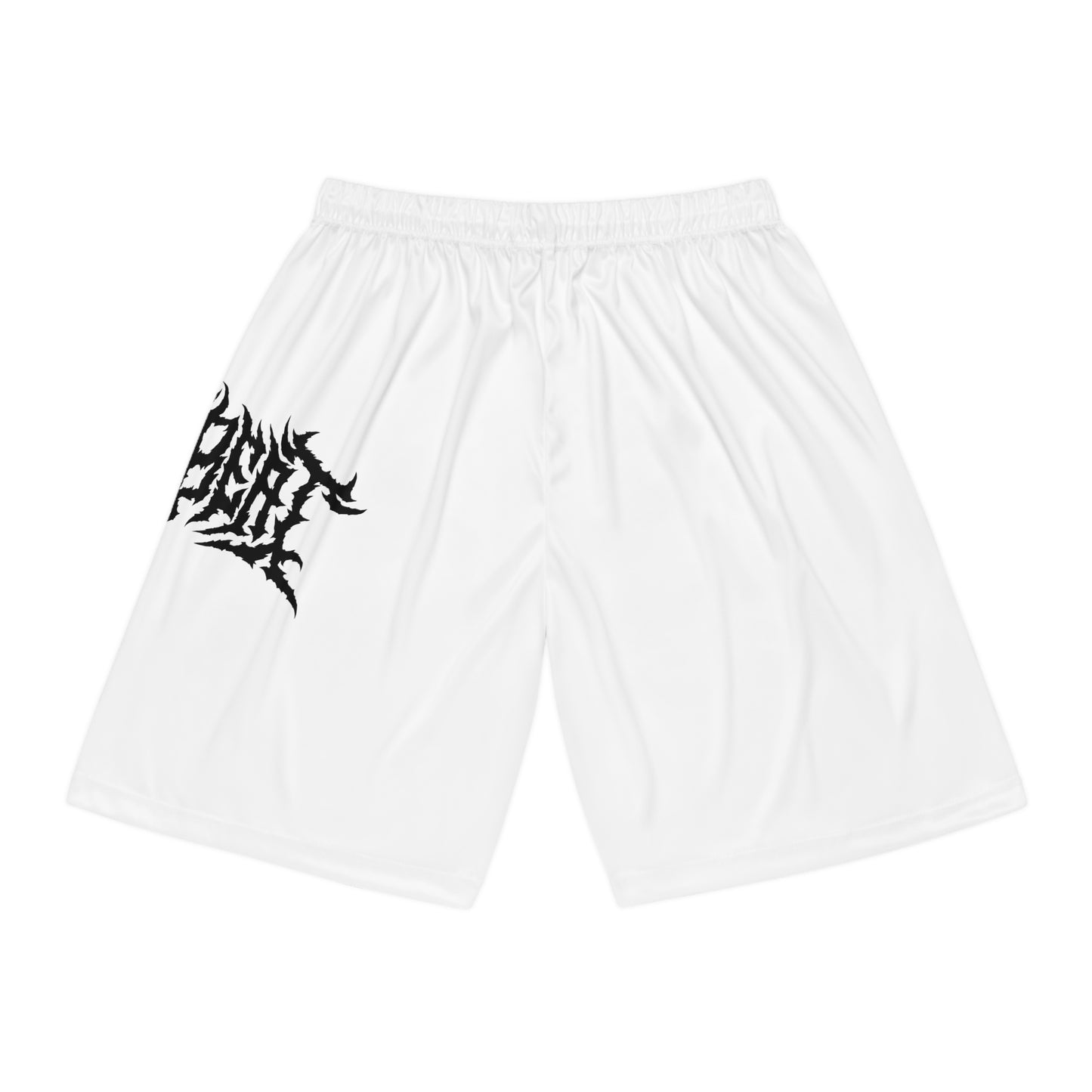 Bounce Beat Edgy Basketball Shorts, Death Metal Font Design Streetwear Athletic Shorts, Trendy Sportswear, Perfect for Players and Fans