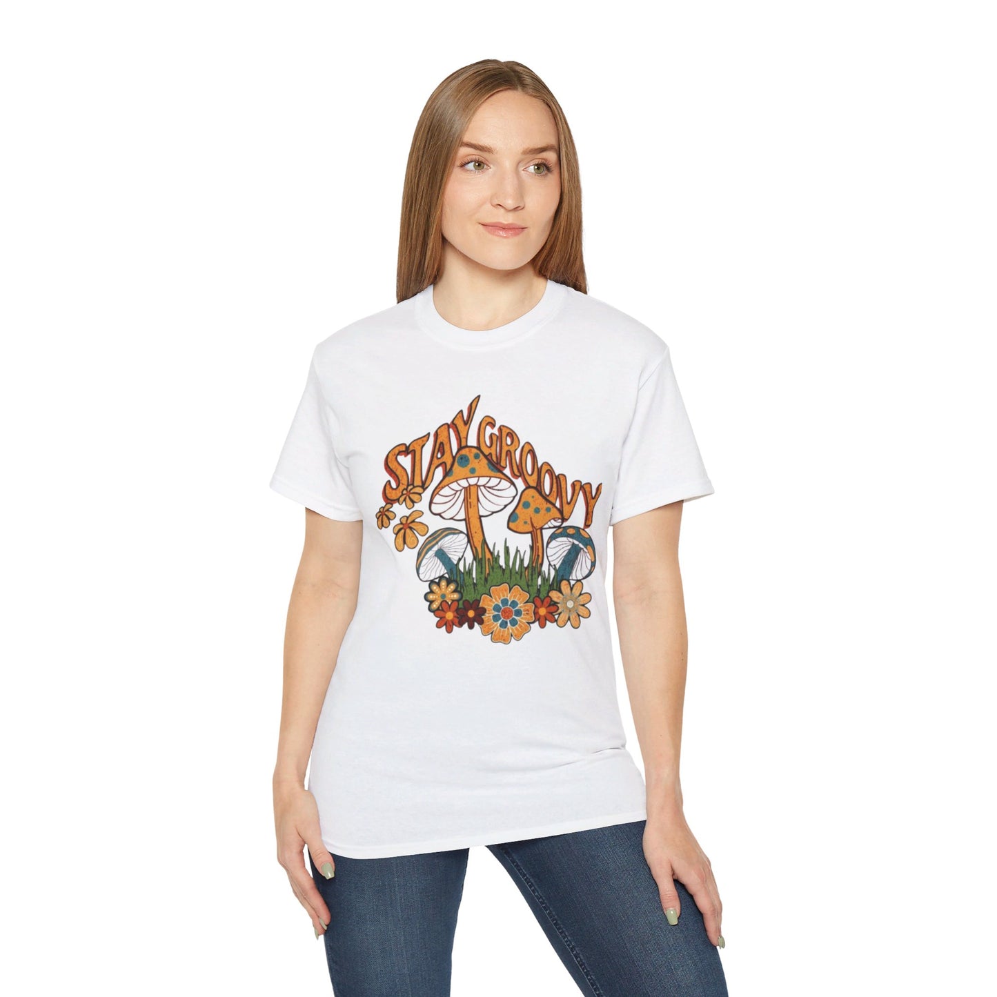 Stay Groovy Magical Mushrooms T Shirt Rave Festival Trippy Designer Tee