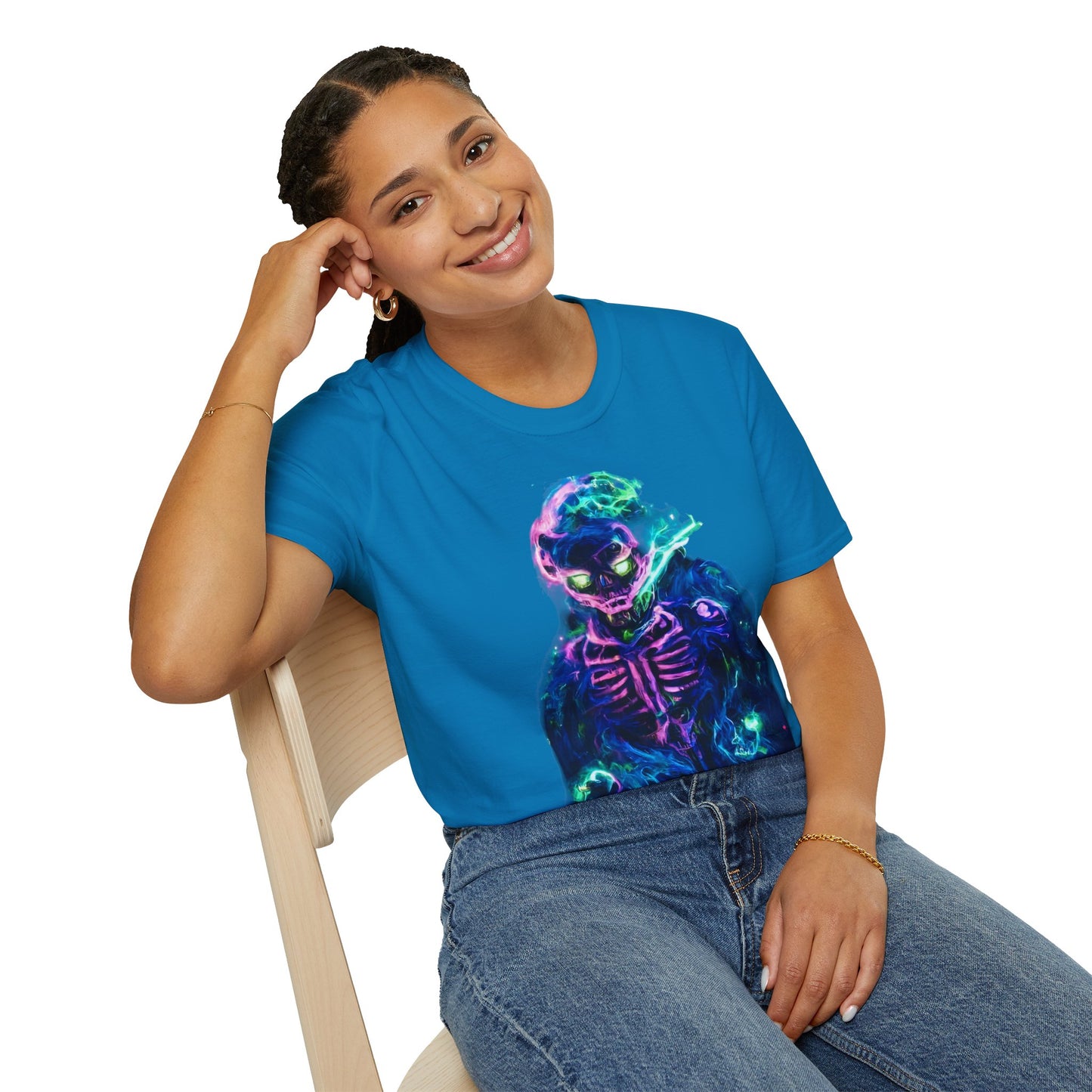 Skeleton Purple Fire T-Shirt