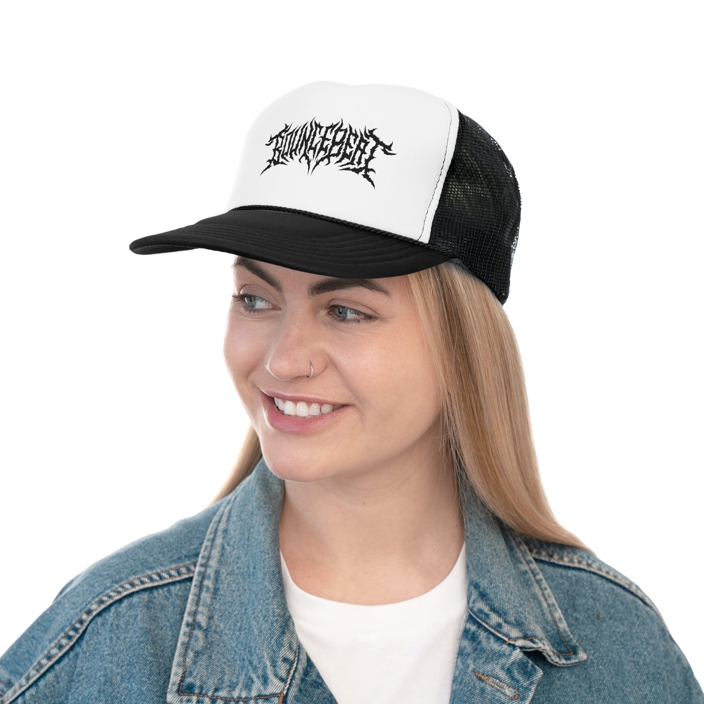Bounce Beat Death Metal Font Logo Trucker Cap for Music Lovers