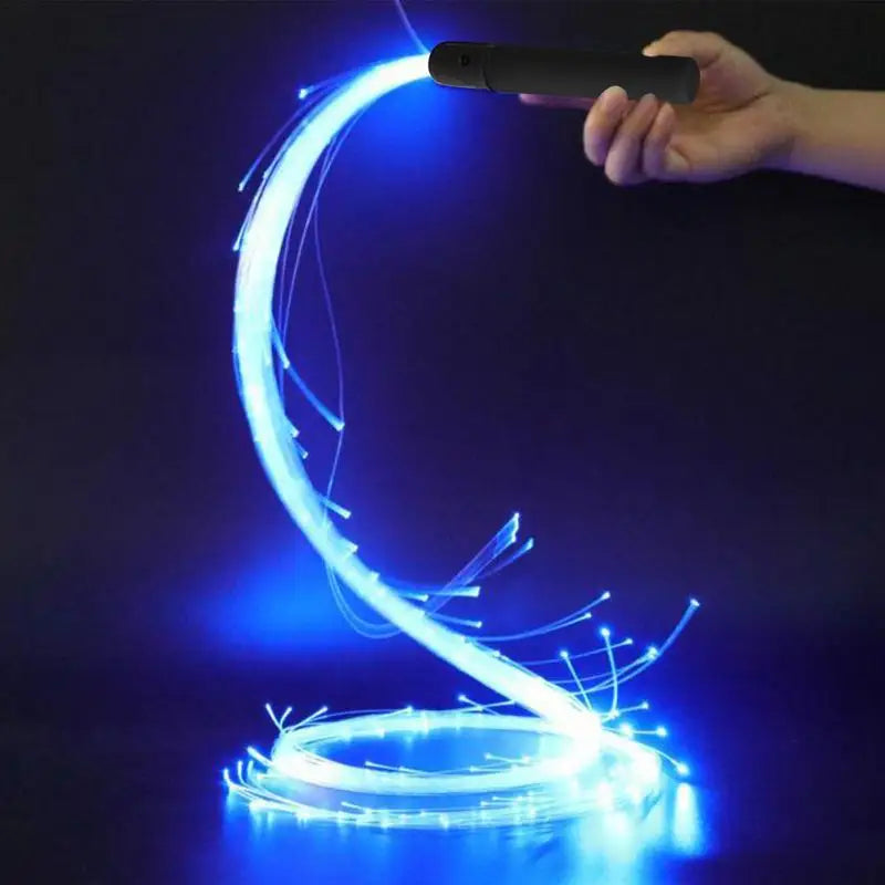 360 Degree Rotating Fiber Optic Whip with LED Lights for Music Festivals and Raves